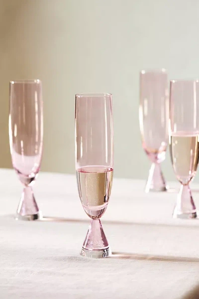 Anthropologie Ramona Flutes, Set Of 4 In Transparent