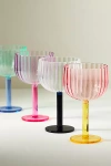Anthropologie Raquel Scallop Acrylic Wine Glasses, Set Of 4 In Multi