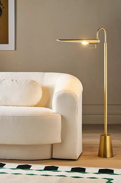 Anthropologie Raven Floor Lamp In Gold