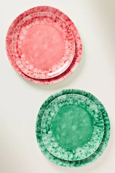 Anthropologie Reactive Melamine Dinner Plate, Set Of 4 In Multi