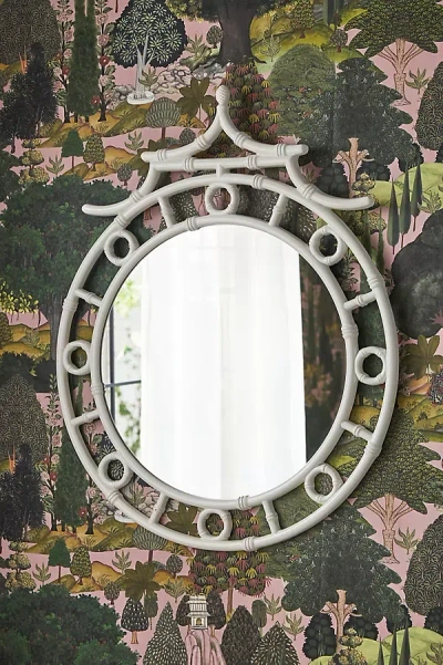 Anthropologie Reena Wall Mirror In White