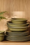 Anthropologie Reeves Portuguese Stoneware Pasta Bowls, Set Of 4 In Green