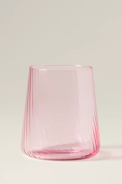 Anthropologie Reflections Stemless Wine Glasses, Set Of 4