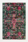 Anthropologie Ren Printed Easy-care Floral Rug In Multi