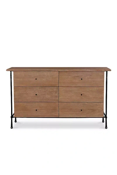 Anthropologie Rene Six-drawer Acacia Wood Dresser In Brown