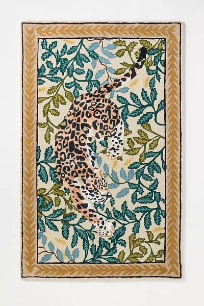 Anthropologie Renna Hand-tufted Cheetah Wool-blend Rug