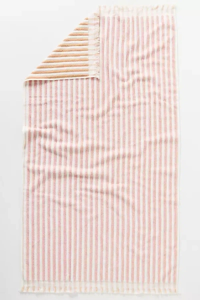 Anthropologie Reversible Stripe Bath Towel Collection In Neutral