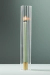 Anthropologie Ribbed Glass Chimney Candle Shade In Multicolor