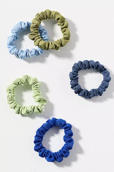 Anthropologie Ribbed Hair Ties, Set Of 5 In Multi