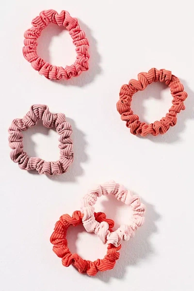 Anthropologie Ribbed Hair Ties, Set Of 5 In Multi