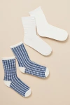 Anthropologie Ribbed Trouser Socks In Beige