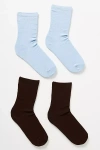 Anthropologie Ribbed Trouser Socks, Set Of 2 In Multicolor