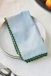 Anthropologie Ric Rac Cotton Napkin Set, Set Of 4 In Blue