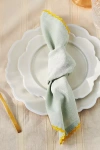 Anthropologie Ric Rac Cotton Napkin Set, Set Of 4 In White