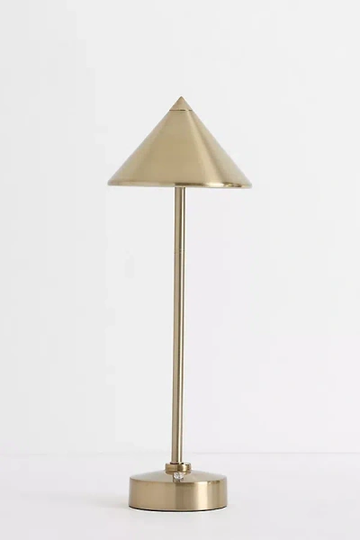 Anthropologie Ritche Led Cordless Table Lamp In Gold