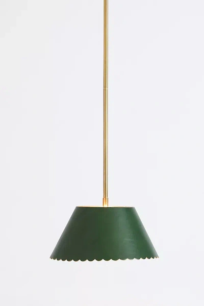 Anthropologie Roberta Leather Pendant In Green