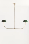 Anthropologie Roberta Scalloped Leather Linear Chandelier