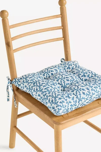 Anthropologie Roma Dining Chair Cushion In Blue