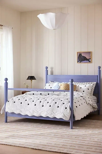 Anthropologie Roma Four-poster Oak Wood Bed In Multi