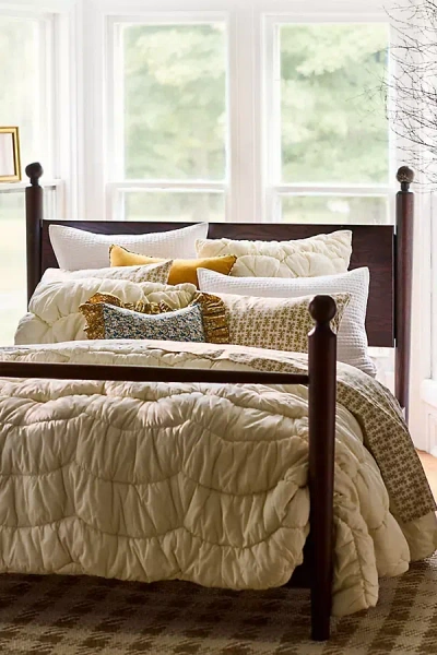 Anthropologie Roma Four-poster Oak Wood Bed In Brown