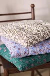 Anthropologie Roma Leora Block Print Dining Chair Cushion In Multi