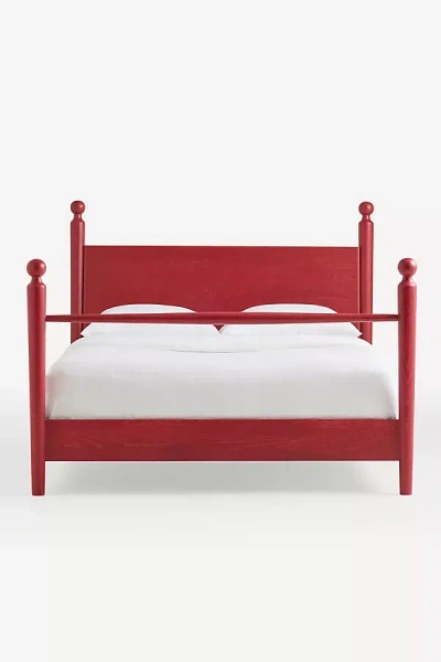 Anthropologie Roma Oak Bed In Red
