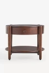 Anthropologie Roma Oak Round Side Table In Brown