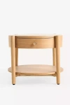 Anthropologie Roma Oak Round Side Table In Brown