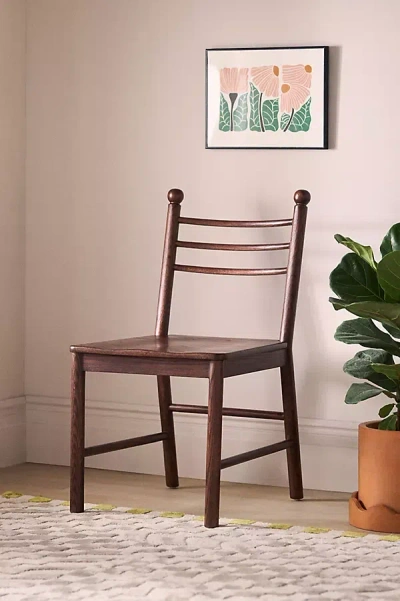 Anthropologie Roma Oak Wood Dining Chair
