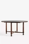 Anthropologie Roma Round 60" Oak Wood Dining Table In Brown