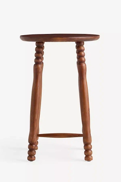 Anthropologie Roma Turned Wood Counter Stool