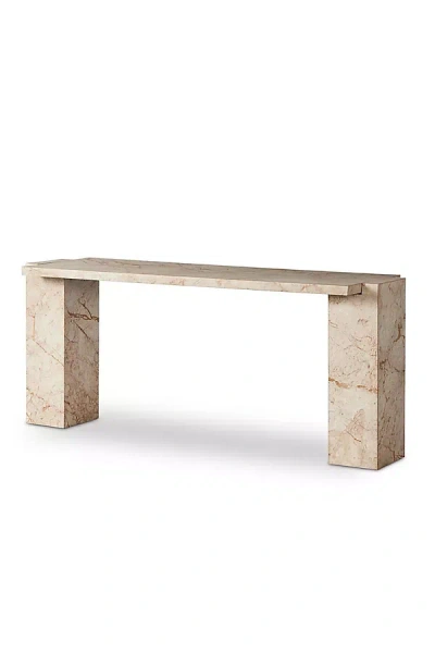 Anthropologie Romano Chunky Marble Console Table In Neutral