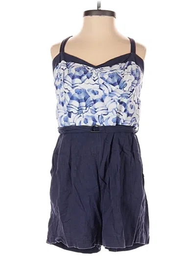 Pre-owned Anthropologie Romper In Blue