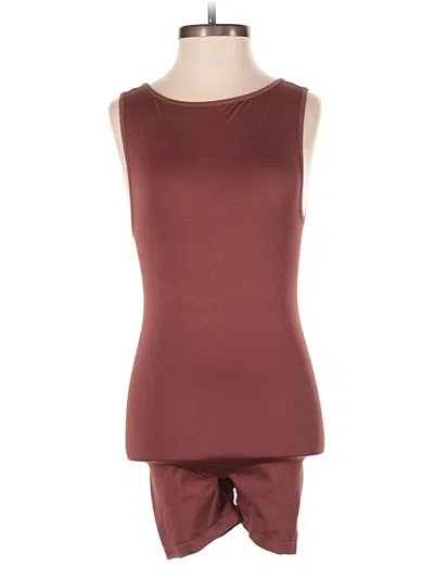 Pre-owned Anthropologie Romper In Burgundy