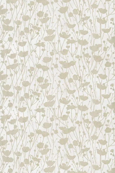 Anthropologie Ronald Redding Shimmering Poppies Floral Wallpaper