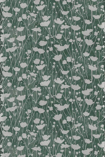 Anthropologie Ronald Redding Shimmering Poppies Floral Wallpaper