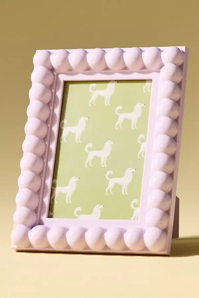 Anthropologie Rory Beaded Wood Picture Frame In Pink