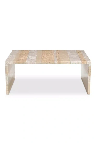 Anthropologie Rosa Marble Rectangle Coffee Table In Neutral