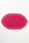 Anthropologie Rosita Scalloped Oval Bath Mat In Purple