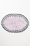 Anthropologie Rosita Scalloped Oval Bath Mat In Purple