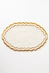 Anthropologie Rosita Scalloped Oval Bath Mat In White