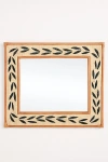Anthropologie Ross Sisal Leaf Rectangular Wall Mirror