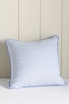 Anthropologie Rowen Linen Blend Pillow In Blue