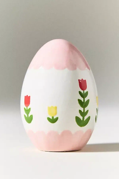 Anthropologie Ruby Clay Ceramic Tulip Egg Decorative Object