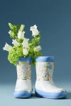 Anthropologie Ruby Clay Flower Rain Boot Vase In Multi