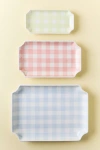 Anthropologie Ruby Clay Gingham Tray In Multi