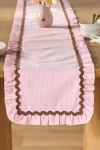 Anthropologie Ruby Ric Rac Pleated Table Runner In Pink