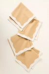 Anthropologie Ruby Scallop-border Napkins, Set Of 4