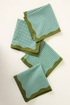 Anthropologie Ruby Scallop-border Napkins, Set Of 4