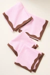 Anthropologie Ruby Scallop-border Napkins, Set Of 4
